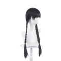 Miniatyrbillede 4 af 4: Kvinders Wednesday Addams Deluxe Kostume Sæt Nevermore Uniform Outfit/parykker/dukke L Only Wigs