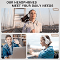 Pikkukuva 2 / 5: 6s Langattomat Bluetooth-kuulokkeet, Yli-korvan, Hi-fi Stereo Taitettavat Langattomat Stereokuulokkeet White