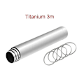 Miniatyrbilde 1 av 4: Titanium Pipetilbehør Teltovn Pipe 2.5|3M Teltovn Perspektiv Sidepanel Pipehette Campingtilbehør Bærbar Matlaging Titanium -3m