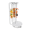 Miniatyrbillede 1 af 4: Rustfrit Stål Grillspyd Med Stativ Grillnåle Og Holder Sæt Genanvendelige Grillværktøjer