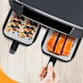 Miniatyrbillede 2 af 5: Air Fryer Tilbehør 7 stk Dobbelt Kurv Kompatibel Ninja