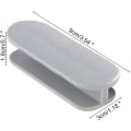 Miniatyrbilde 2 av 5: 6 stk Selvklebende Håndtak 8x3cm Plast Møbelhåndtak Grå Skapsknapper Skuffehåndtak