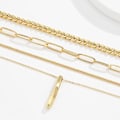 Miniatyrbillede 3 af 5: Bar Halskæder Til Kvinder Lagdelt Choker Halskæder Til Mænd Kæde Halskæder Belagt m0928