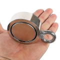 Miniatyrbillede 4 af 5: Dobbeltsidet Magnetfiskeri, kombineret 500 kg Trækkraft, 75 mm Diameter, Dobbeltsidet Stærk Magnet med Øjebolt