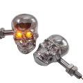 Miniatyrbilde 1 av 5: Punk Skull-formede Blinklys for Motorsykkel Modifisering