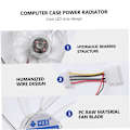 Miniatyrbilde 7 av 8: Kobber CPU Kjølevifte Stille 12cm Datamaskinkabinettvifte LED Radiator for Gaming