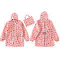 Pikkukuva 1 / 5: Lasten Sadevaatteet, 3D Piirretty Lasten Taaperon Sadetakki Takki Poncho Pojalle Tytölle (Keltainen Leipä) Pink Bow L