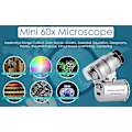 Miniatyrbild 5 av 5: Mini 60x Mikroskop Förstoringsglas Med LED-Ljus Fickurmakare Förstoringsglas Smyckeslupp Med 10x Vikbart Fickförstoringsglas