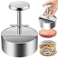 Miniatyrbillede 1 af 5: Homemiyn Burgerpresse, Premium Rustfrit Stål Hamburgerpresse, Justerbar Hamburger Patty Maker-yuhao
