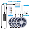 Miniatyrbilde 4 av 5: LED-lysstripe 20m 65,6ft RGB 1200LEDs 2835 Musikk Synkronisering