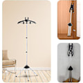 Miniatyrbillede 3 af 5: Tøjdamper Stativ, Opretstående, Damper Pletteholder, Tøj Til Damp Håndjern Rack Med Stativ, Foldbar Teleskopisk Tøjdamper Holder