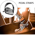 Miniatyrbilde 3 av 5: Sykkelpedalstropper for trening, kraftige justerbare universelle pedalstropper