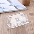Miniatyrbillede 1 af 5: Klar Skrivebords-Visitkort Holder Akryl Stativ