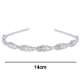 Miniatyrbilde 2 av 5: Blomsterdesign Rhinestone Krystall Bryllupshodeband Brudesmykker Enkelt Design Bryllupshodeband