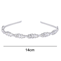 Miniatyrbillede 2 af 5: Blomsterdesign Rhinestone Krystal Bryllupshovedbånd Brudens Hovedpynt Simpel Design Bryllupshovedbånd