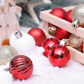 Miniatyrbilde 2 av 4: 24 stk 4 cm knusebestandige julekuler trepynt