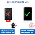Pikkukuva 4 / 5: Baby Foot And Handprint Kit Muste Poika Tyttö Kosketukseton Mustetyyny Jäljenjättösetti Vastasyntyneelle Vauvalle, Koiran Ja Kissankäpälät, Musta