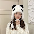 Miniatyrbilde 2 av 5: Søt Panda-lue Kuldebestandig Snøring Lei Feng-lue Vindtett Til Halloween Jul