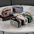 Miniatyrbild 2 av 4: Bluetooth-högtalare Retro Trådlös Liten Stereo Prydnadsföremål Högtalare Funky Presenter