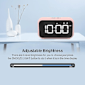 Miniatyrbilde 5 av 5: Digital klokke med lur-timer, snooze, batteridrevet og USB-lading med to alarmer