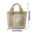 Miniatyrbilde 4 av 4: Stor kapasitet Multi-lomme Håndveske Canvas Tote