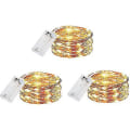 Miniatyrbilde 1 av 5: 3 Pakk Feelysslysr med Timer Batteri Kobbertråd 30 LED Jul