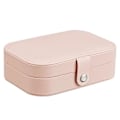 Miniatyrbillede 1 af 4: Mini Smykkeskrin Organizer Lille Bærbar Smykkeskrin Til Ringe, Øreringe, Halskæder 1stk-Pink