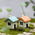 Miniatyrbillede 3 af 4: Miniatur Figur Resin Sød Mikrohus Figur Landskabs Tilbehør