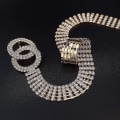 Miniatyrbilde 5 av 5: Krystall Midje Kjede For Kvinner Rhinestone Kjede Belter O-ring Kjede Gave Gull
