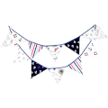 Miniatyrbilde 4 av 4: Flerfarget Vintage Blomster Trekant Flagg Stoff Banner Bunting Girlander