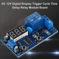Miniatyrbild 2 av 5: DC 12V Digital Display Trigger Cykeltidsfördröjningsrelä