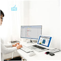 Miniatyrbild 7 av 8: USB-skrivare USB-splitter USB 2.0 Hub Box för 2 datorer Dela skrivare skanner och andra enheter 4 portar