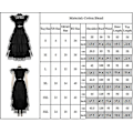 Miniatyrbillede 5 af 5: Kvinders Wednesday Addams Kostume Sæt - Gotisk Mesh Kjole XL Without Wig