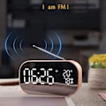 Miniatyrbild 2 av 5: Väckarklocka Bluetooth-högtalare Metall Bluetooth Dubbelhögtalare