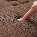Miniatyrbillede 2 af 5: Hukommelsesskum Bademåtte 40*60cm Absorberende Super Blød Blød Antislip Koralsamt Badeværelsesmåtte Dark gray 40*60CM