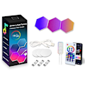 Miniatyrbillede 1 af 4: RGB Bluetooth LED Hexagon Lys Indendørs Væghængt Lampe App Fjernbetjening Natlys