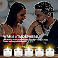 Miniatyrbillede 5 af 5: 18 stk. Solcelled Teelys Lys Flammeløse Udendørs Led Vandtætte Genopladelige Lys (1,5 X 1,4