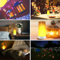 Pikkukuva 5 / 5: Led-liekkiefektinen lamppu, USB-ladattava liekki yövalo, kynttilän liekki lepattava lamppu