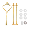 Miniatyrbillede 2 af 5: 6 Sæt Bakke Hardware Til Kage Stativ 3-lags Kage Stativ Montering Hardware Holder Til Bryllup Og Fest Serveringsbakke (guld)