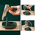 Miniatyrbillede 3 af 4: Ske Rest Og Grydelåg Holder Til Køkkenbord Kogeorganisator Dark Green Gold