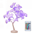 Miniatyrbillede 5 af 5: Lyserøde Rose Blomster Lampe Fjernbetjening Bord Bonsai 16 Farver