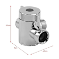 Miniatyrbilde 3 av 4: Chrome 3-veis T-adapter Vannventil Diverter Separator