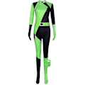 Miniatyrbillede 3 af 5: Pige Kim Possible Shego Kostume Bodysuit Jumpsuit 14-15 Years