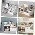 Miniatyrbillede 4 af 8: Kosmetik Opbevaringsboks Robust Pp Materiale Bordplade Organizer Skrivebordsskuffe Opbevaringsboks Hvid
