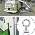 Pikkukuva 5 / 5: 2 kpl/setti Teräksinen Markiisi Kiskojen Pysäyttimet Matkailuautolle Caravanille Nosto Silmukka Pultit