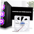 Miniatyrbillede 4 af 8: Kobber CPU Køleventilator Støjsvag 12cm Computerkabinet Ventilator LED Radiator til Gaming