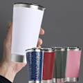 Miniatyrbilde 5 av 5: 2 stk rustfritt stål tumbler med sugerør, sølsikker lokk