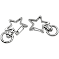 Miniatyrbilde 8 av 8: 50 stk. Sølv Stjerneformet Nøkkelholder Metall Nøkkelring High End Legering Nøkkelkjede