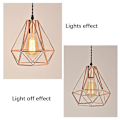 Pikkukuva 3 / 5: 21cm Timantti Kultainen Kattokruunu E27led Rautakruunu