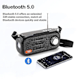 Pikkukuva 4 / 5: Kannettava Bluetooth-kaiutin, aurinkolataus, FM-radio